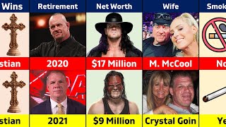 WWE Comparison  The Undertaker vs Kane  Net Worth  Wife Salary Car House Religion Records [upl. by Schwarz]