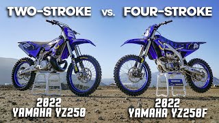 2022 TwoStroke vs FourStroke Yamaha YZ250 vs Yamaha YZ250F [upl. by Sheff]