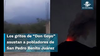 Captan los “gritos” del Popocatépetl que se producen por el aumento de la actividad volcánica [upl. by Colvert]