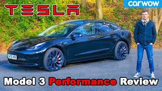 Tesla Model 3 Performance 2021 review see how quick it is 060mph And easy to drift [upl. by Alemat]