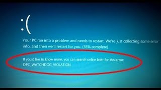 how to fix dpc watchdog violation error windows 10  dpc watchdog violation windows 10 [upl. by Suedama584]