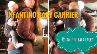 Back Carry Tutorial  Infantino Baby Carrier [upl. by Eugenides287]