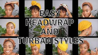 How I Style My Headwraps  Beginner Friendly  Starter Locs [upl. by Polinski]