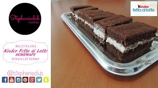 Kinder Fetta al Latte  Homemade  senza lattosio  stephanieclub [upl. by Maisie]