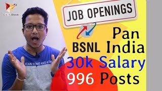 JOB Opening in BSNL  996 Vacancy  PostJunior Accounts Officer  Pay Rs 1640040500  Data Dock [upl. by Dorree]