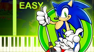 SONIC GOLF THEME  EASY Piano Tutorial [upl. by Antonius461]