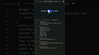 Day 057  🔥CSS creative toggle switch animation webdevelopment coding frontend html programming [upl. by Prebo]