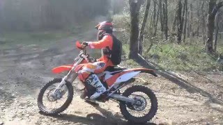 Ktm 125 Exc 2015  Première sortie [upl. by Annoed]