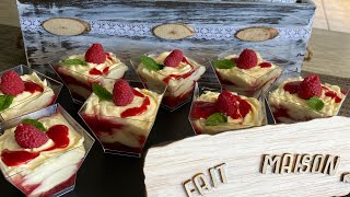 Verrines de tiramisu aux framboises Avec Thermomix [upl. by Karola]