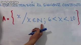 TEORIA DE CONJUNTOS  DETERMINACIÓN DE CONJUTOS FACILITO [upl. by Besnard381]