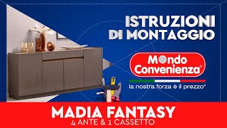 Istruzioni di montaggio Madia 4A Fantasy  MONDO CONVENIENZA [upl. by Lemhaj]