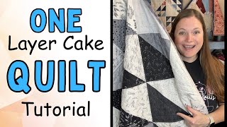 Make a One Layer Cake Quilt  Start to Finish Quilt Tutorial [upl. by Acihsay]