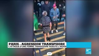 Enquête ouverte après une agression transphobe filmée à Paris [upl. by Bywaters497]