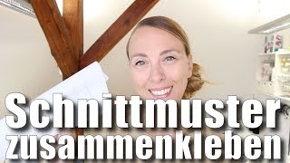 Schnittmuster schneller kleben  mit Anna von einfach nähen [upl. by Nairdna]