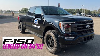 2023 F150 Leveled on 34’s Fuel Shok wheels [upl. by Ellehcen172]