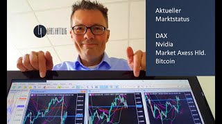 Aktueller Status DAX  Nvidia  MarketAxess  Bitcoin [upl. by Ashbey]