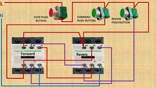 Magnetic Contactor Interlock Wiring DiagramMotor Control Circuit Diagram  Electrical System [upl. by Schaffer]