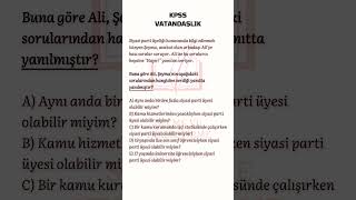 KPSS VATANDAŞLIK ÇIKMIŞ SORU 3 kpss vatandaşlık kpssvatandaşlık kpss2024 2024 ösym [upl. by Melina]