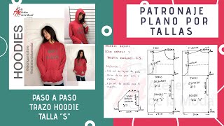 Trazo de polera con capucha y bolsillo canguro  Hoddie talla S  Paso a paso  Diy [upl. by Fari]