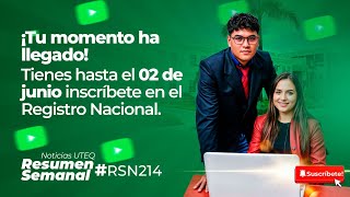 ¡Tu momento ha llegado Realiza el Registro Nacional  RSN 214 [upl. by Ledniahs702]