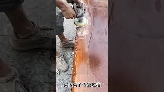 家具修复，红木大板修复，美容，实木修复Furniture restoration mahogany board restoration beauty solid wood restoration [upl. by Darraj779]