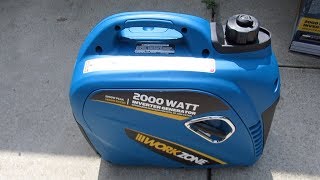 Aldi Workzone 2000w Portable Inverter Generator Review Unboxing Setup [upl. by Bywaters233]