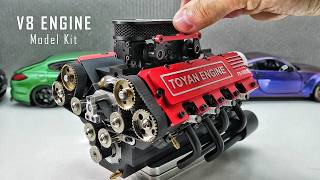 I Build the Smallest V8 Engine in the Worlds  Assembling and Starting the Engine Model Kit [upl. by Atinrahc371]