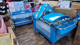 Baby Folding Cot Review  How To Set Up a Playpen  Folding Cot Bed For Baby  Newborn Baby Shopping [upl. by Drolet]