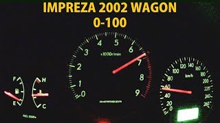 0100 kmh SUBARU IMPREZA WRX SW 2002 WET ROAD  Highway Pulls [upl. by Francois]