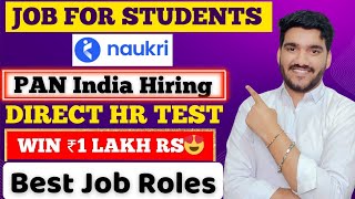 Online Job For Students  Direct Test  Earn Online  PAN India Job  Naukri Campus Aptitude Test [upl. by Allisan]