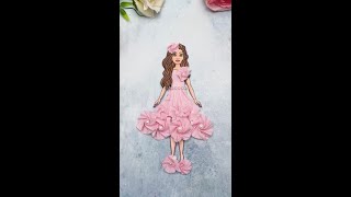 Cómo hacer un diseño de vestido impresionante art diy [upl. by Refinneg252]