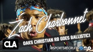 THE NEXT MARSHAWN LYNCH 💥💨 Zach Charbonnet 3TD Performance Oaks Christian vs Chaminade Highlights [upl. by Gamal]