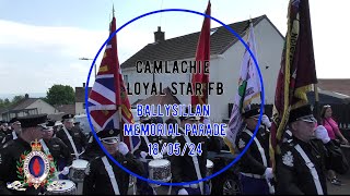 Camlachie Loyal Star FB  Ballysillan Memorial Parade 180524 [upl. by Ireva3]