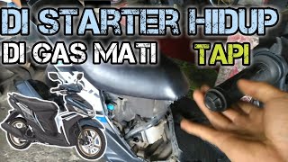 Mio M3 di starter hidup tapi di gas mati yamaha [upl. by Gipsy]