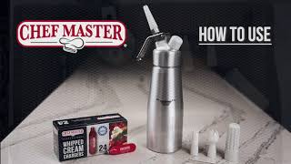 Chef Master Whipped Cream Dispenser HOW TO USE [upl. by Nuahsel902]