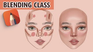 Autodesk Sketchbook Blending Tutorial  For Beginners 🔥 [upl. by Yrred]