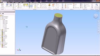 Autodesk Inventor TutorialCreating Bottle Part 1 [upl. by Ahsian]