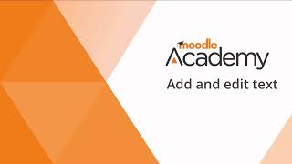 Add and edit text in Moodle 43 and 42 [upl. by Mccollum]