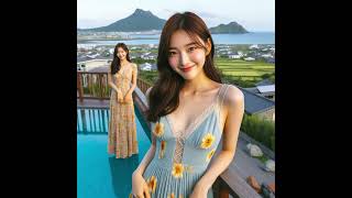 AI girlfriendsSoft strapless tank top long one piece resort look여리여리 끈 나시 롱 원피스 휴양지룩 [upl. by Cogswell312]