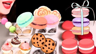 Korean Sweets and Macarons Eating Sounds [upl. by Zapot]