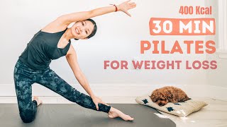 30 MIN PILATES FOR WEIGHT LOSS  best calories burn [upl. by Adnohsirk]