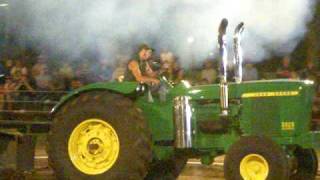 John Deere 5020 pulling at the Infamous Wyoming Tractor Pull [upl. by Nnylekoorb]