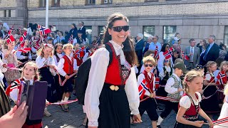 Celebrate Norway National day I 17 mai Norway Consitution day I 17 mai 2024 Parade Oslo norway [upl. by Strawn]