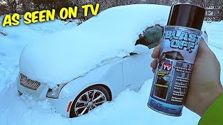 Blast Off Windshield DeIcer  ICE TEST  As Seen on TV [upl. by Ennaegroeg]