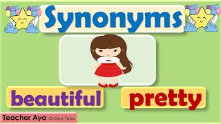 Learn the Synonyms  Words that are same in meaning   Examples of synonyms  Lesson with quiz [upl. by Rayle]