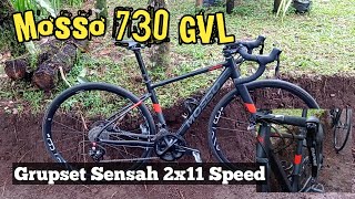 Review Frame Mosso 730 Gravel jadi Sepeda Road Bike [upl. by Eniladam77]