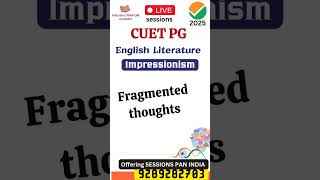 Impressionism  English Literature  CUET PG  MA English Entrance  Coaching cuetpg panindia pg [upl. by Ahsitra249]