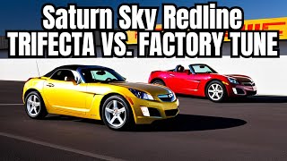 Speed Test Showdown 2008 Saturn Sky Redline  Factory Tune vs Trifecta Tune  060 Times Compared [upl. by Haidadej]