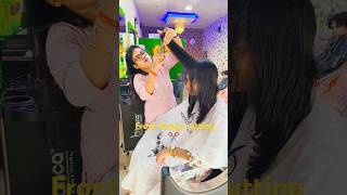 Front Bangs hair cut tutorial ✂️ and back layertreandingshort haircut frontbangcuttinghairstyle [upl. by Leira]