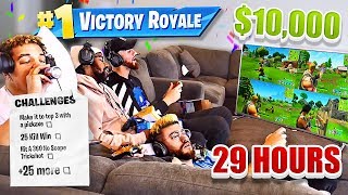 First To Finish These 25 IMPOSSIBLE Fortnite Challenges Wins 10000  Last to Stop Part 2 [upl. by Ymeraj]